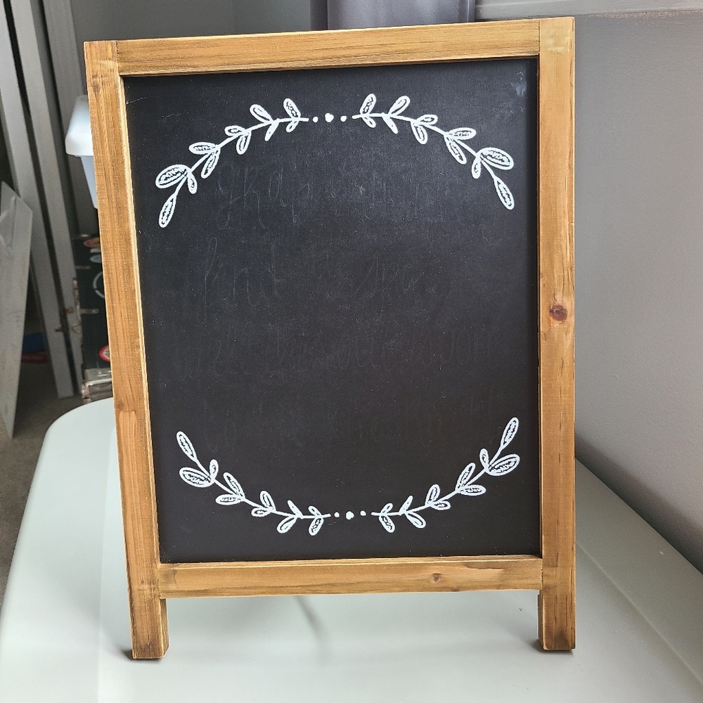 Chalkboard easel